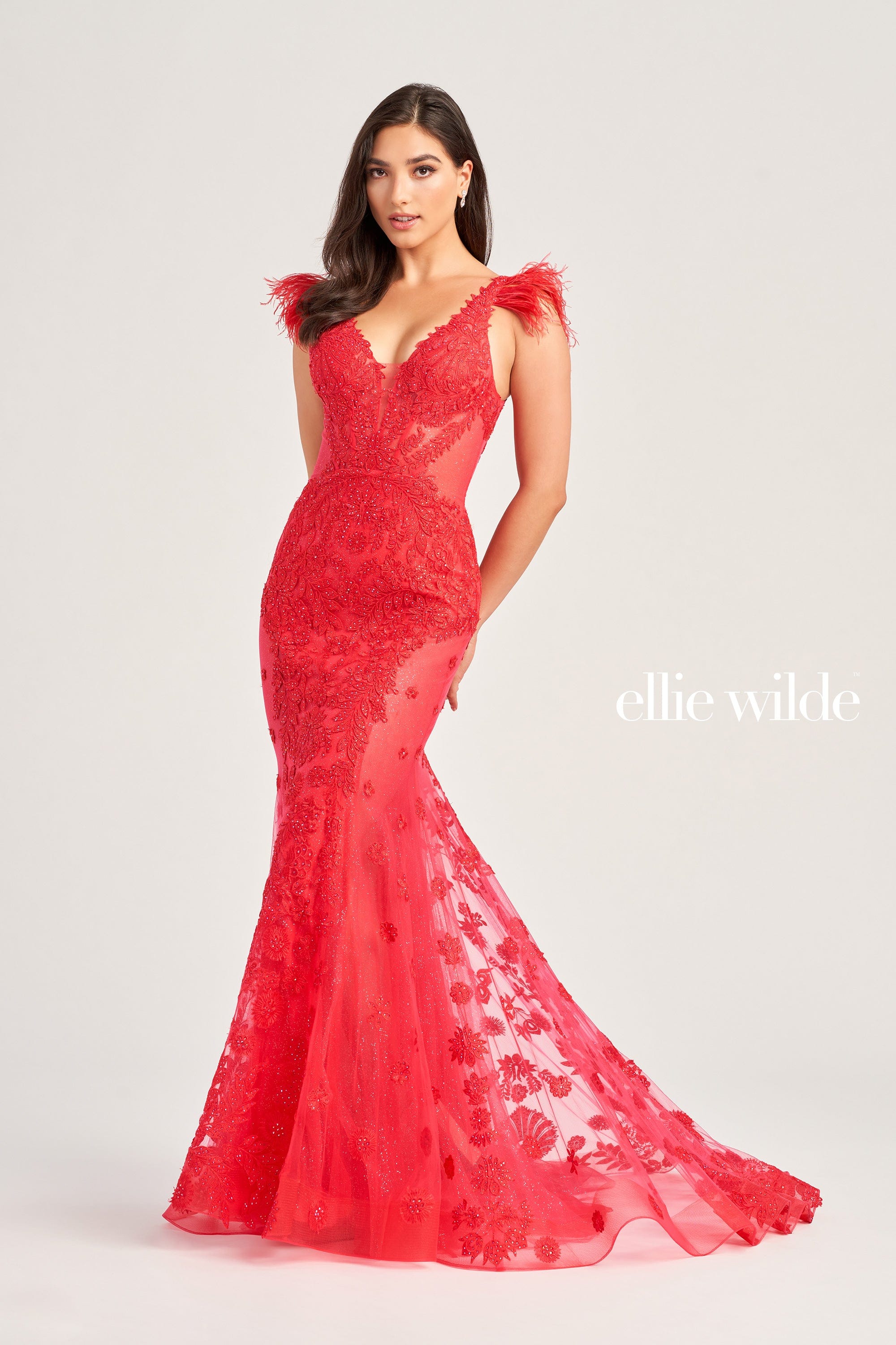 Ellie Wilde EW35009 Elegant Evening Gown - Formal Dresses for Women, Prom & Wedding Guest Dresses - Perfect for Special Occasions & Black Tie Events