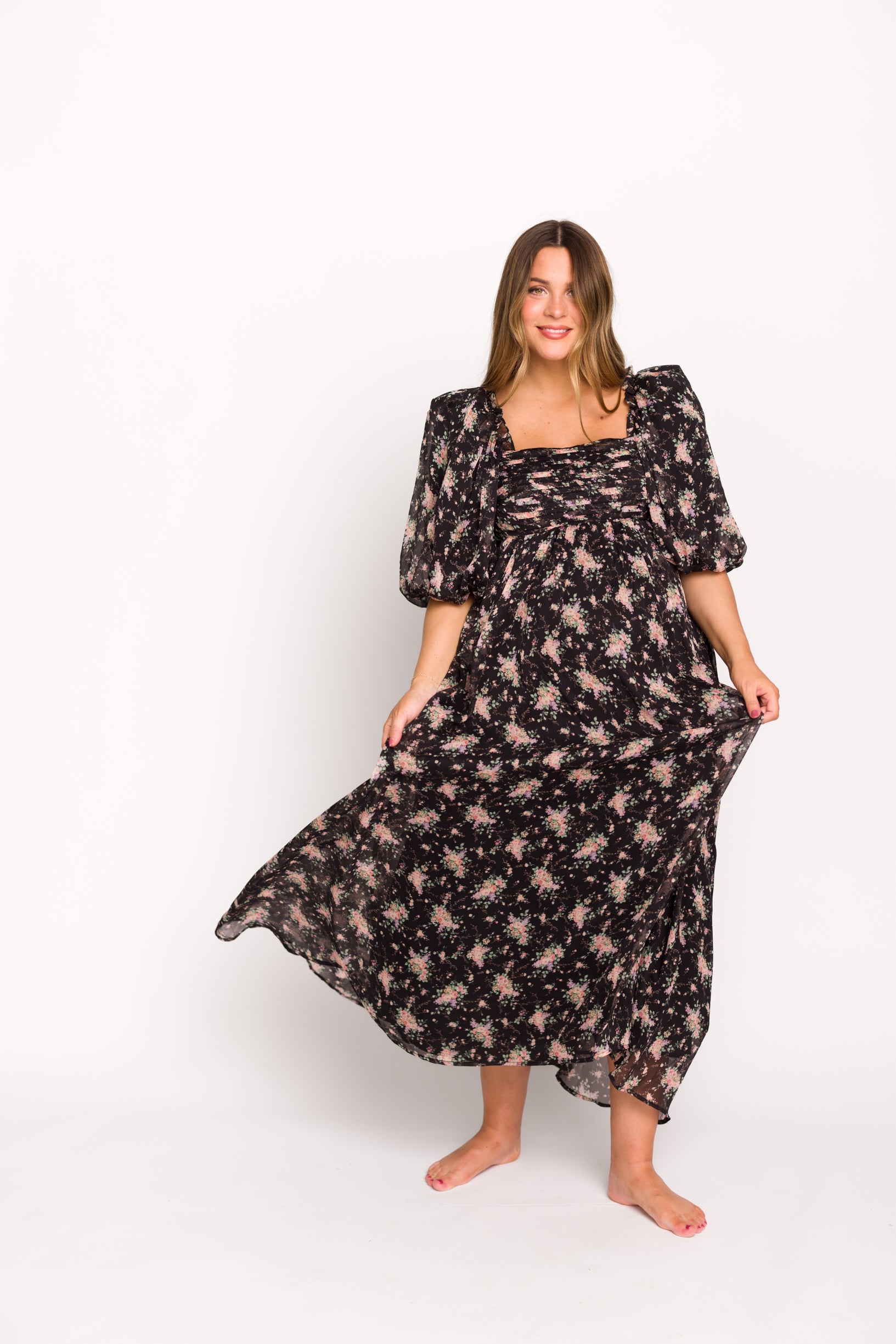 Melody Maxi Dress in Black - Bump Friendly Maternity & Inclusive Sizing (S-3XL) | Perfect for Pregnancy, Nursing, Weddings & Special Occasions