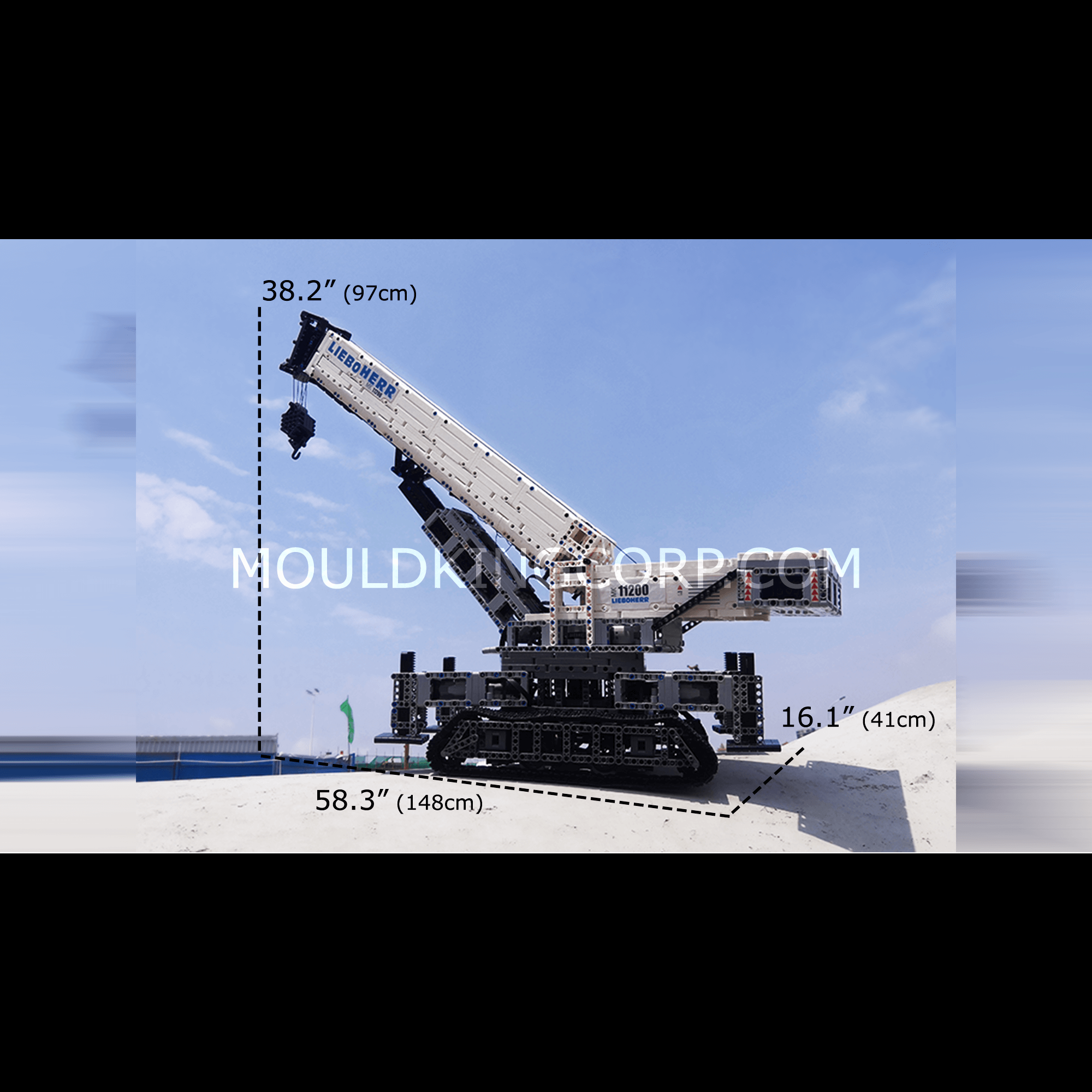 MOULD KING 17002 Crawler Crane 11200 Building Set - 4000 Pieces Construction Toy for Adults & Kids | STEM Educational Building Blocks for Engineering Enthusiasts | Perfect for Birthday Gifts & Home Decoration
