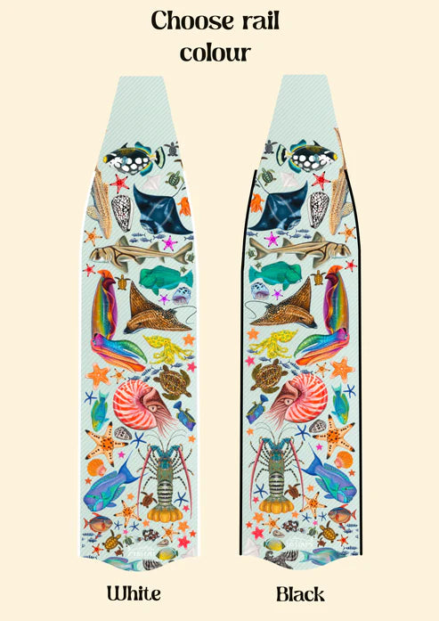Divermon Rainbow Free Diving Fins - Composite Soft Blades for Snorkeling & Spearfishing | Comfortable & Durable Swim Fins for Ocean Adventures