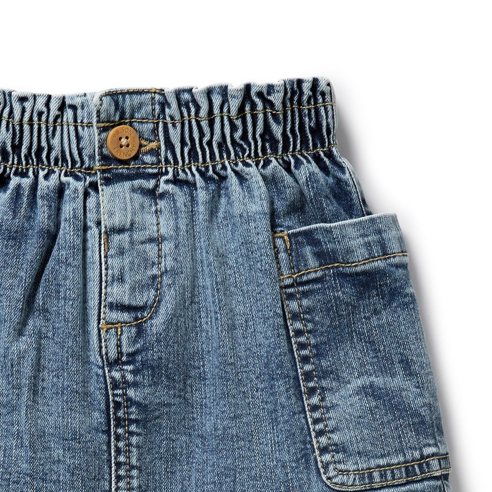 Organic Denim Skirt for Women - High Waisted A-Line Sustainable Cotton Skirt - Perfect for Casual Outfits, Office Wear & Summer Fashion