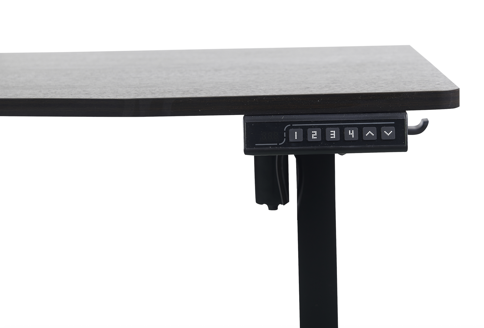 140 x 70cm Black Electric Standing Desk - Height Adjustable Motorized Sit Stand Workstation for Home & Office Ergonomic Workspace