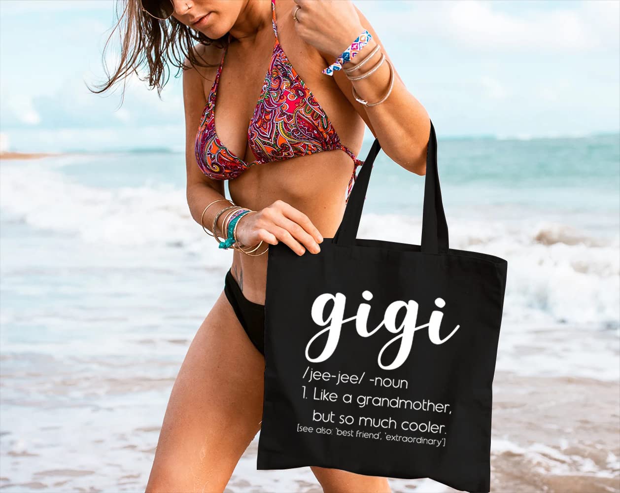 Minimalist Canvas Tote Bag for Women - Shopping & Travel Gift for Mom