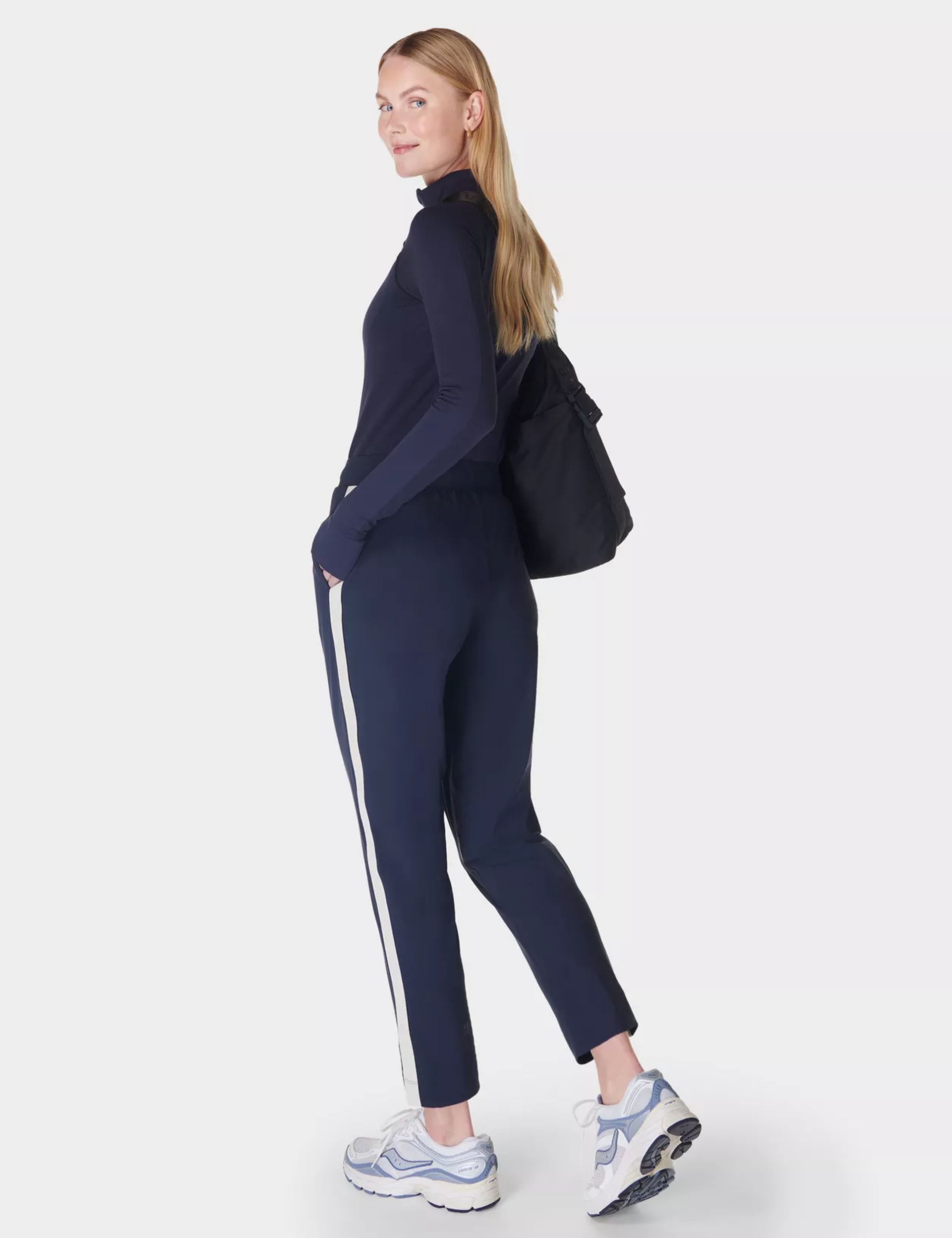 Explorer Side Stripe Pants for Men - Navy Blue Casual Trousers | Comfortable & Stylish for Work, Travel & Outdoor Activities