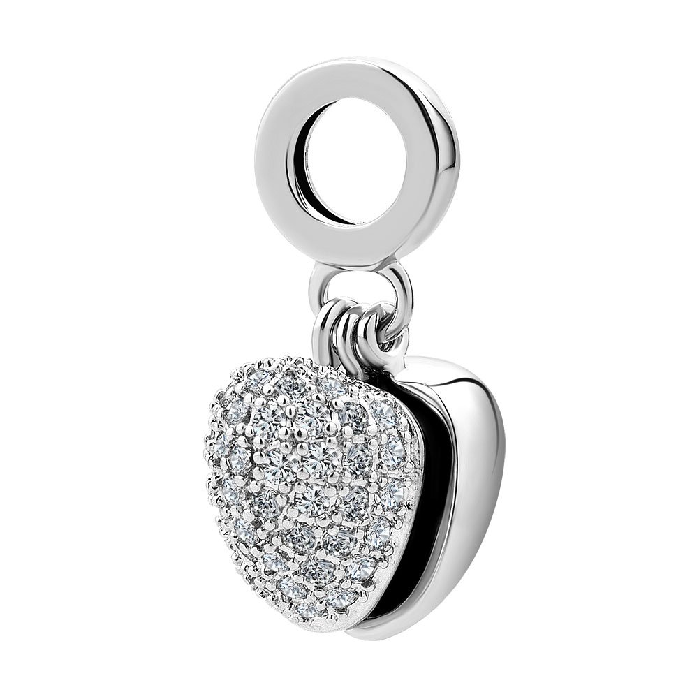 KunBead Sister I Love You Heart Birthstone Dangle Charms for Bracelets & Necklaces - Perfect Birthday Gift for Women, Mom, Daughter - Jewelry for Valentine's Day, Anniversary & Special Occasions