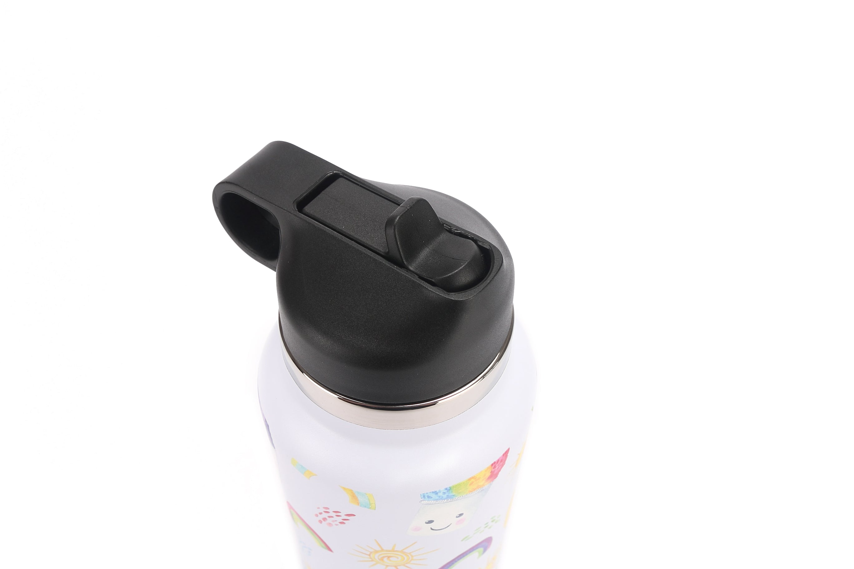 32oz Insulated Stainless Steel Water Bottle - Keeps Drinks Cold for 24 Hours, Leak Proof, BPA Free - Perfect for Gym, Hiking, Travel & Outdoor Activities (Shave Ice White)