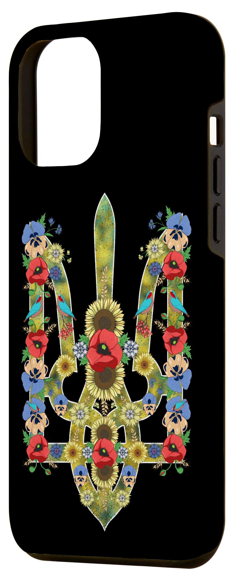 iPhone 12 Pro Max Case - Ukrainian Trysub Sunflower Retro Floral Vyshyvanka Design | Protective Phone Cover for iPhone 12 Pro Max | Perfect for Travel, Cultural Events & Everyday Use