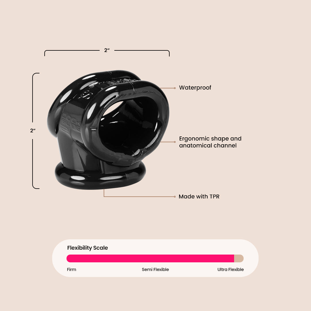 Oxballs Cocksling 2.0 - Premium Cock and Ball Ring for Men | Comfortable Stretchy Penis Ring for Enhanced Pleasure & Performance | Perfect for BDSM, Couples Play & Solo Masturbation