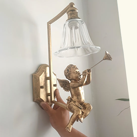 Art Angel Wall Lamp - Elegant Decorative Lighting for Bedroom, Living Room & Hallway - Perfect for Home Decor & Ambiance