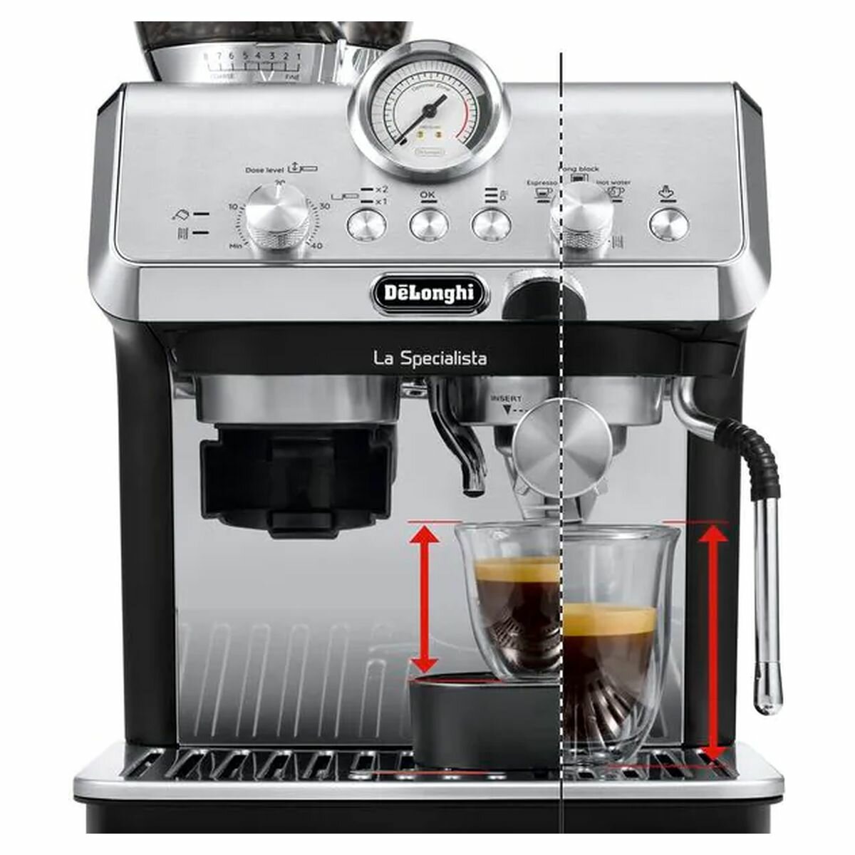 De'Longhi EC9155MB La Specialista Arte Manual Pump Espresso Machine - Premium Home Barista Coffee Maker for Espresso, Latte & Cappuccino - Perfect for Kitchen, Office & Gifting