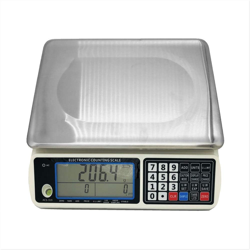 High Precision Digital Electronic Scale - Stainless Steel Commercial Platform Scale for Food, Meat, Jewelry & Postal Weighing with Tare & Zero Function - Perfect for Kitchen, Grocery Store, Warehouse & Shipping Use