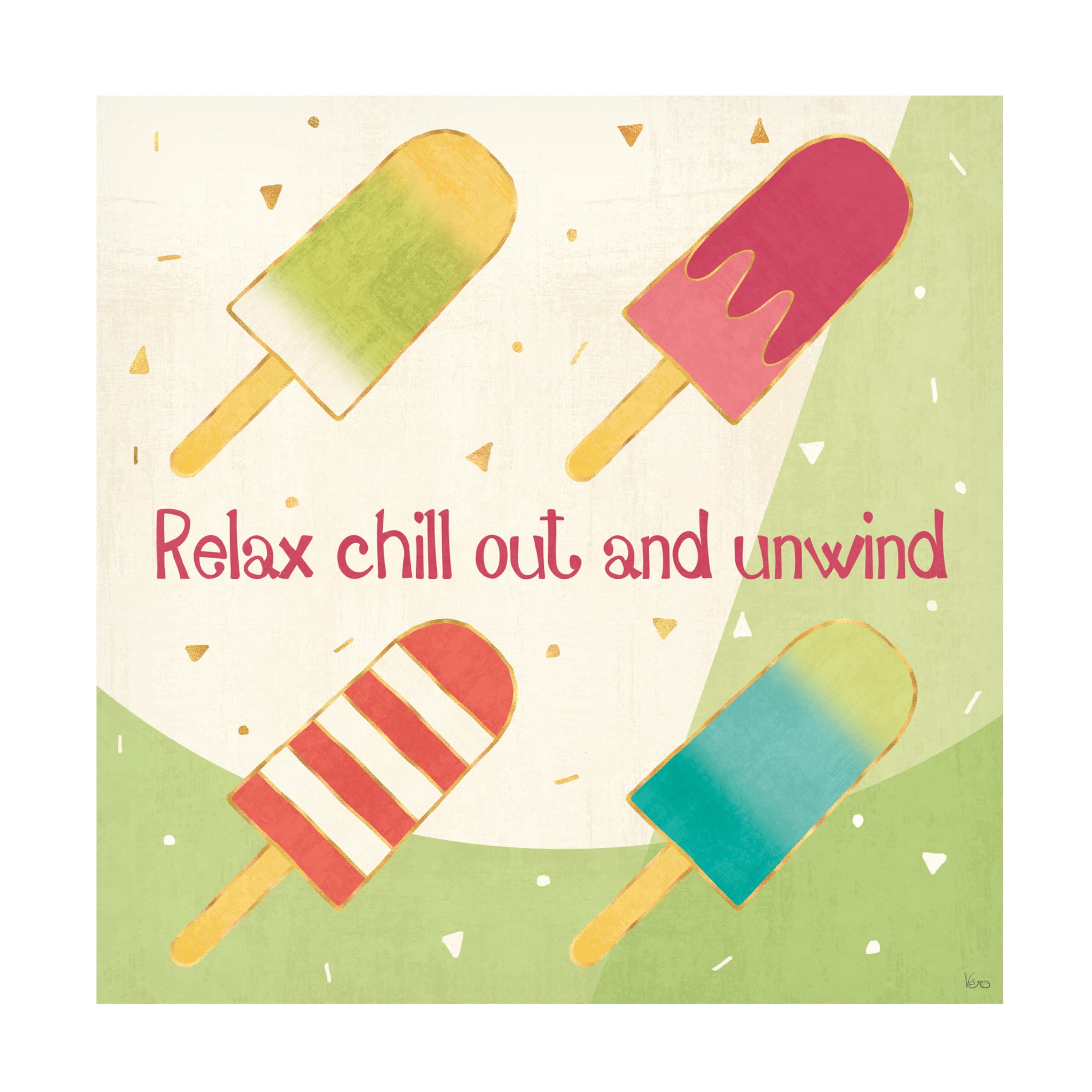 Trademark Fine Art 'Fun in the Sun IV' Canvas Wall Art by Veronique Charron - Beach Themed Decor for Living Room, Bedroom & Office