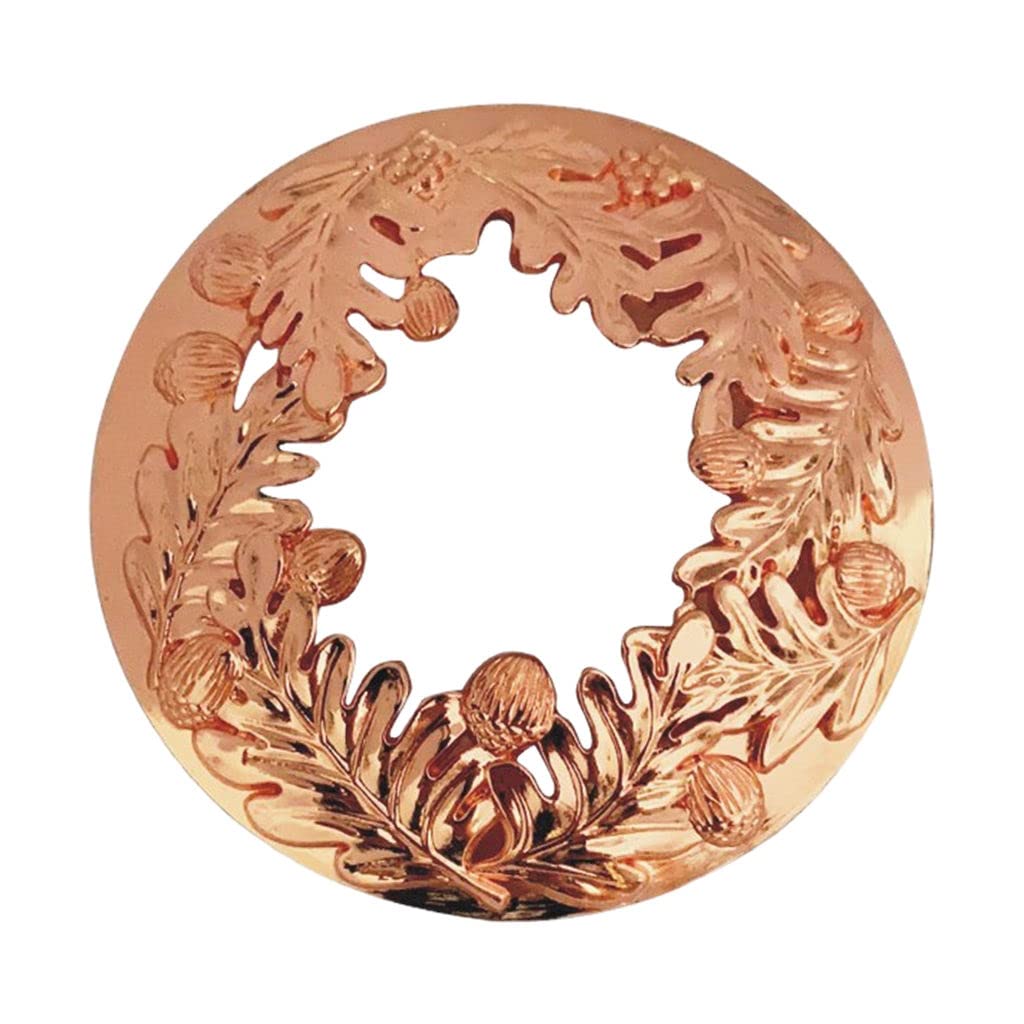 Baoblaze Rose Gold Candle Topper - Leaf Pine Candle Shade & Jar Lid Cover for Even Burning - Decorative Sleeves for Jar Candles - Perfect for Table Centerpiece, Wedding, Spa & Home Decor