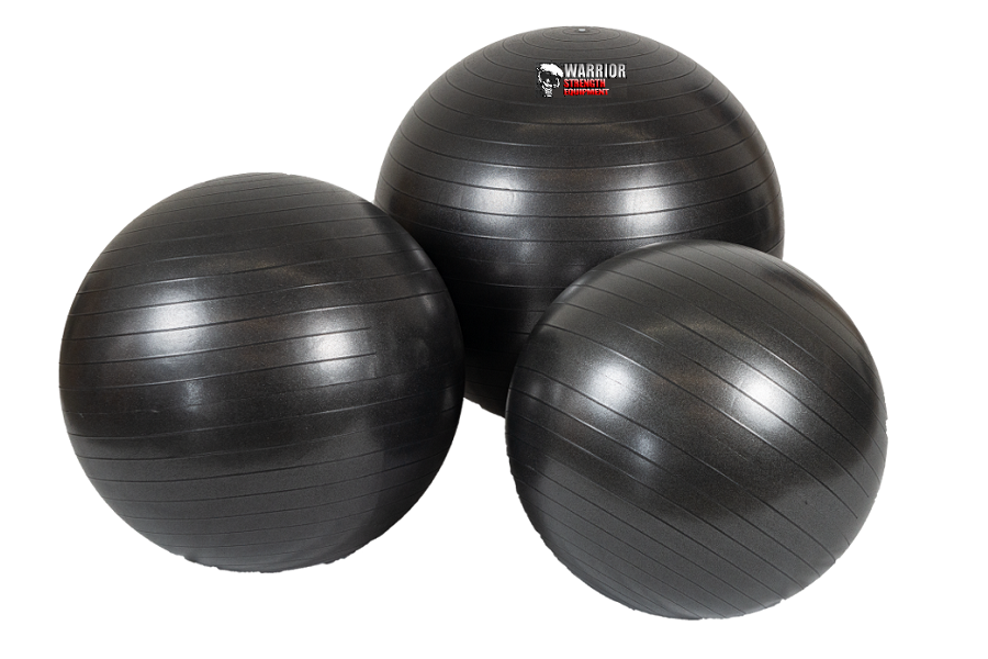 Warrior Anti-Burst Exercise Ball for Yoga, Pilates & Home Workouts - Heavy Duty Stability Ball for Core Training, Balance & Strength Exercises - Ideal for Gym, Office & Physical Therapy