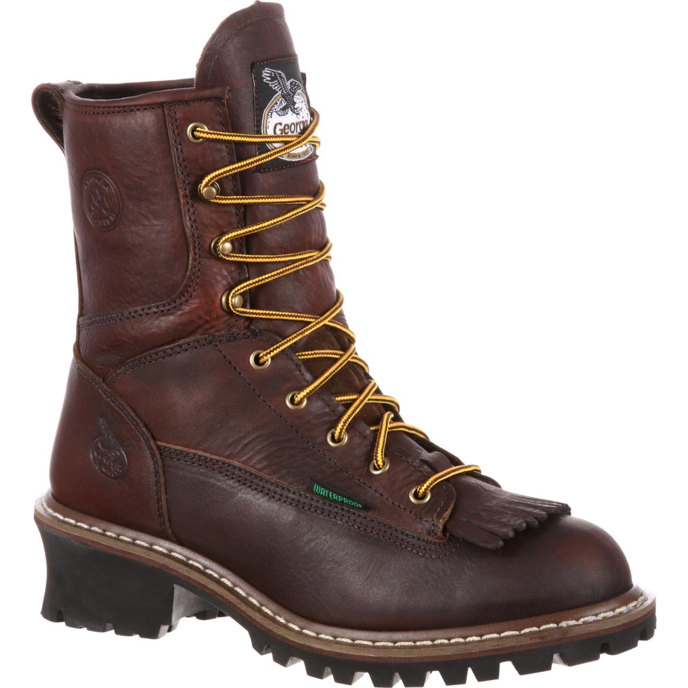 Georgia Boot Men's Waterproof Logger Work Boots - Steel Toe, Slip Resistant, Insulated for Construction, Hiking & Outdoor Work