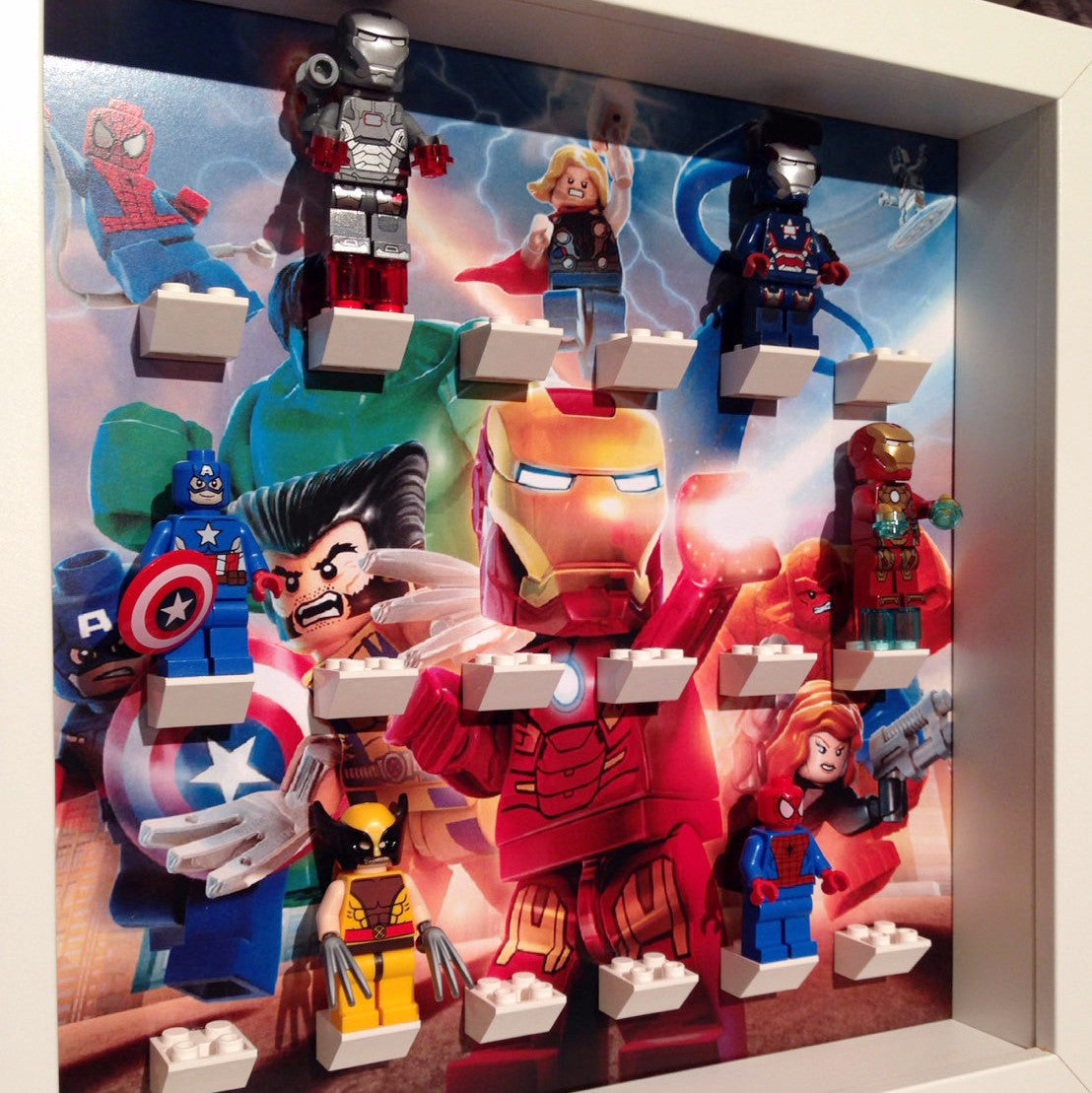 Lego® Marvel Super Heroes Minifigure Display Frame - Collectible Minifigures Showcase for Home & Office Decor