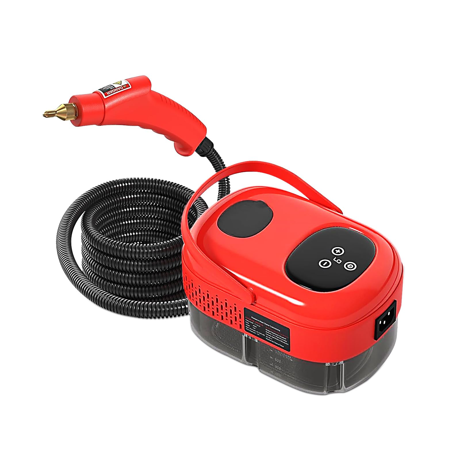 AnRui 2500W Portable Steam Cleaner - High Pressure Handheld Steam Mop for Home, Kitchen, Bathroom - Fast 15-Second Heating with 3 Brush Attachments (Red) | Perfect for Deep Cleaning Floors, Tiles, Grout, Upholstery & Sanitizing Surfaces Without Chemicals