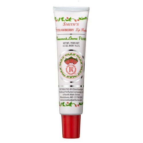 Organic Strawberry Rosebud Lip Balm Tube - 0.5 Oz | Moisturizing & Healing Lip Care for Dry, Chapped Lips | Perfect for Winter, Travel & Daily Hydration