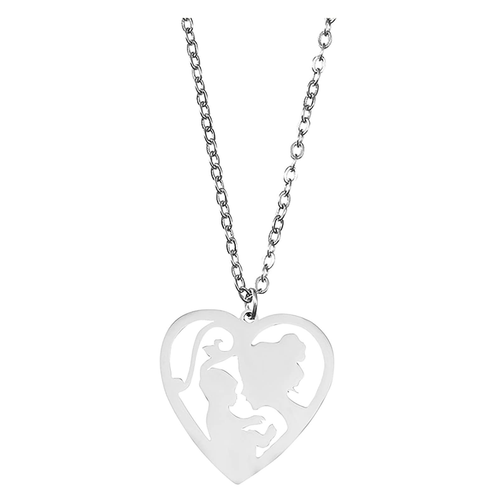 Elegant Women's Crystal Rhinestone Christian Jewelry - Virgin Mary Pendant Necklace for Church, Baptism & Special Occasions