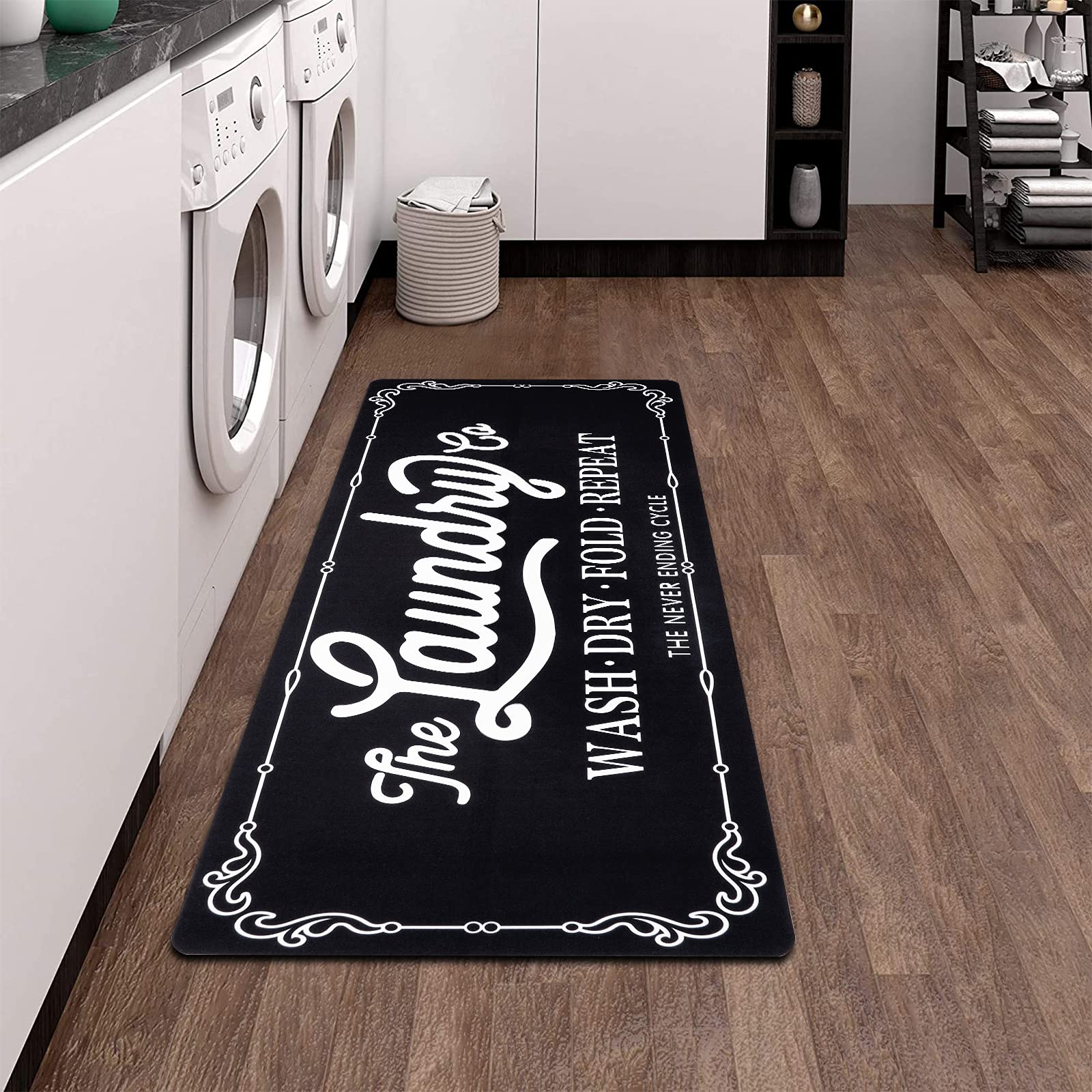 Pauwer Farmhouse Laundry Room Rug Runner 20