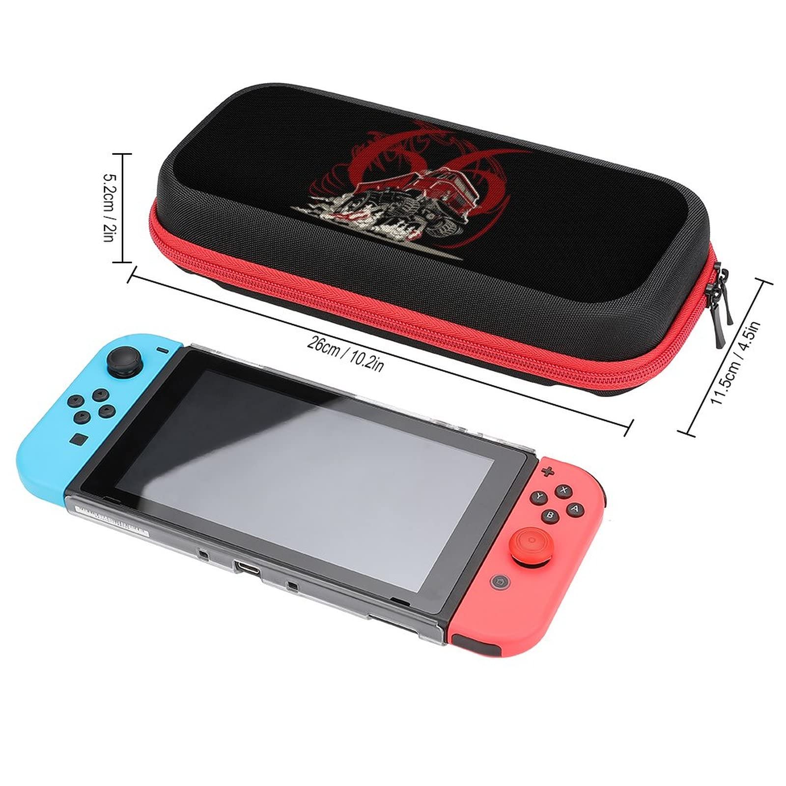 Durable Red Muscle Semi Truck Carrying Case for Nintendo Switch - Portable Travel Cover with 20 Game Card Slots | Perfect for Gaming On-The-Go & Travel Protection