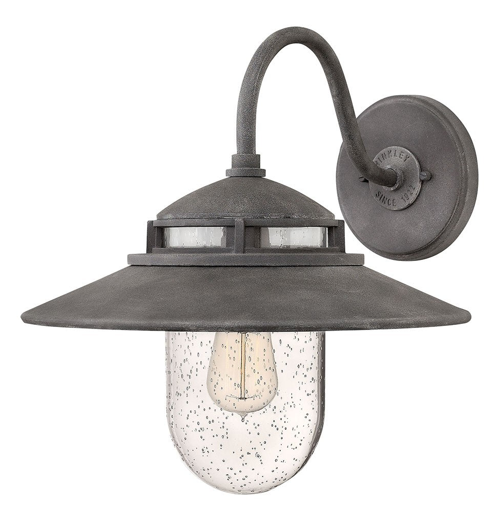 Atwell LED Wall Mount in Aged Zinc - Modern Industrial Wall Sconce for Living Room, Bedroom & Hallway Lighting