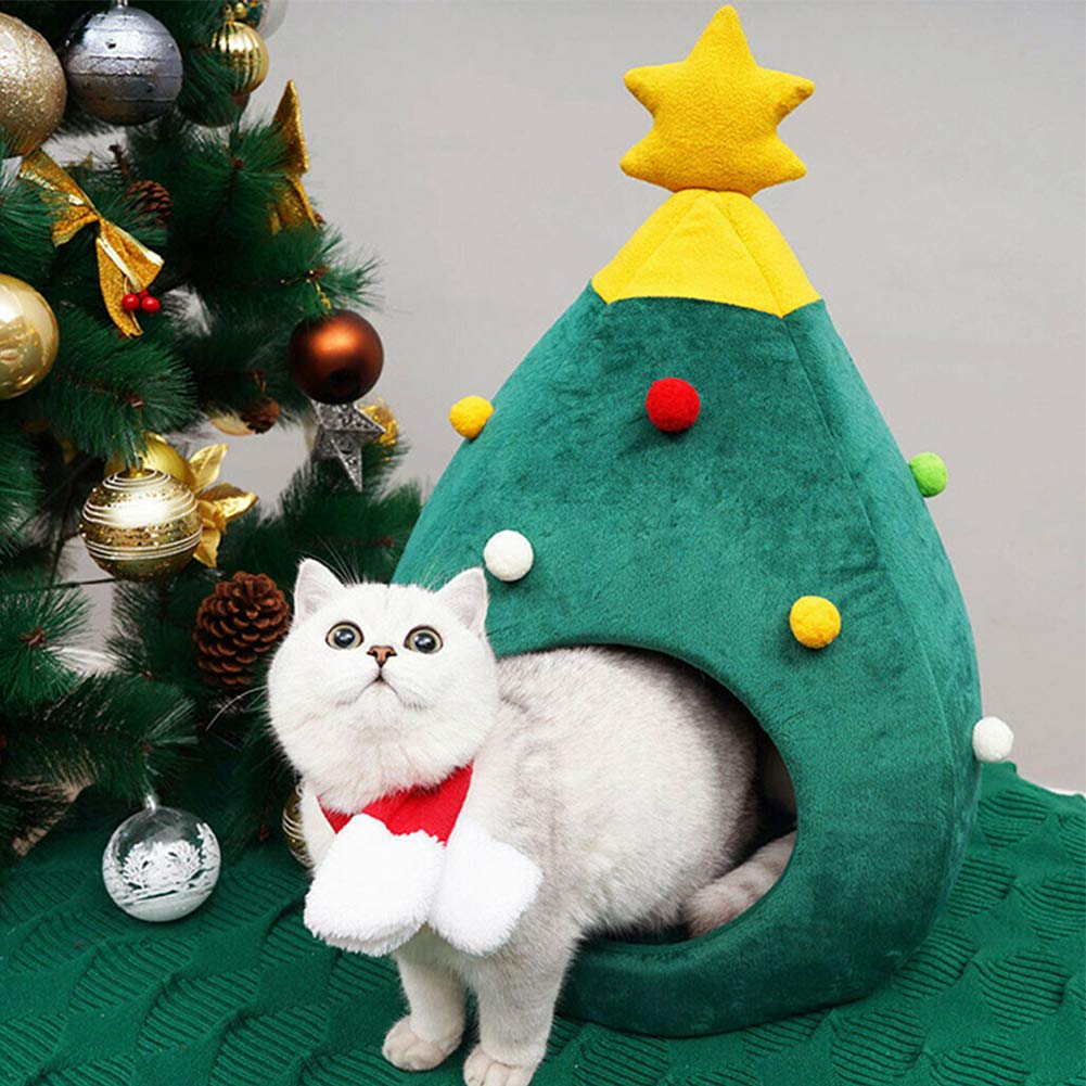 Cozy Cat Igloo Bed - Warm Pet Cave for Indoor Cats & Puppies | Perfect for Winter & Christmas