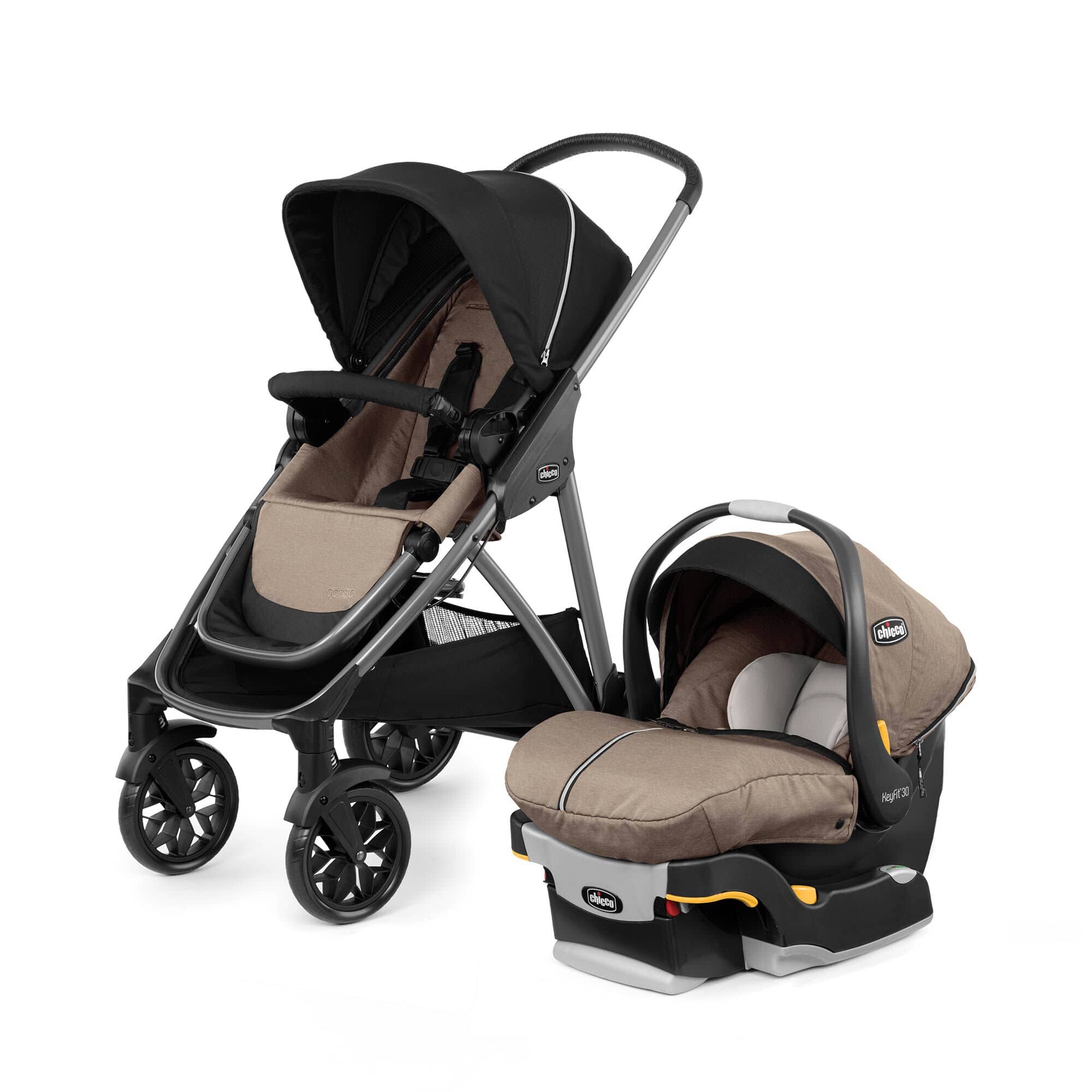 Chicco Corso Modular Travel System - Lightweight Stroller & Infant Car Seat Combo for Newborns to Toddlers | Perfect for Travel, Shopping & Daily Use