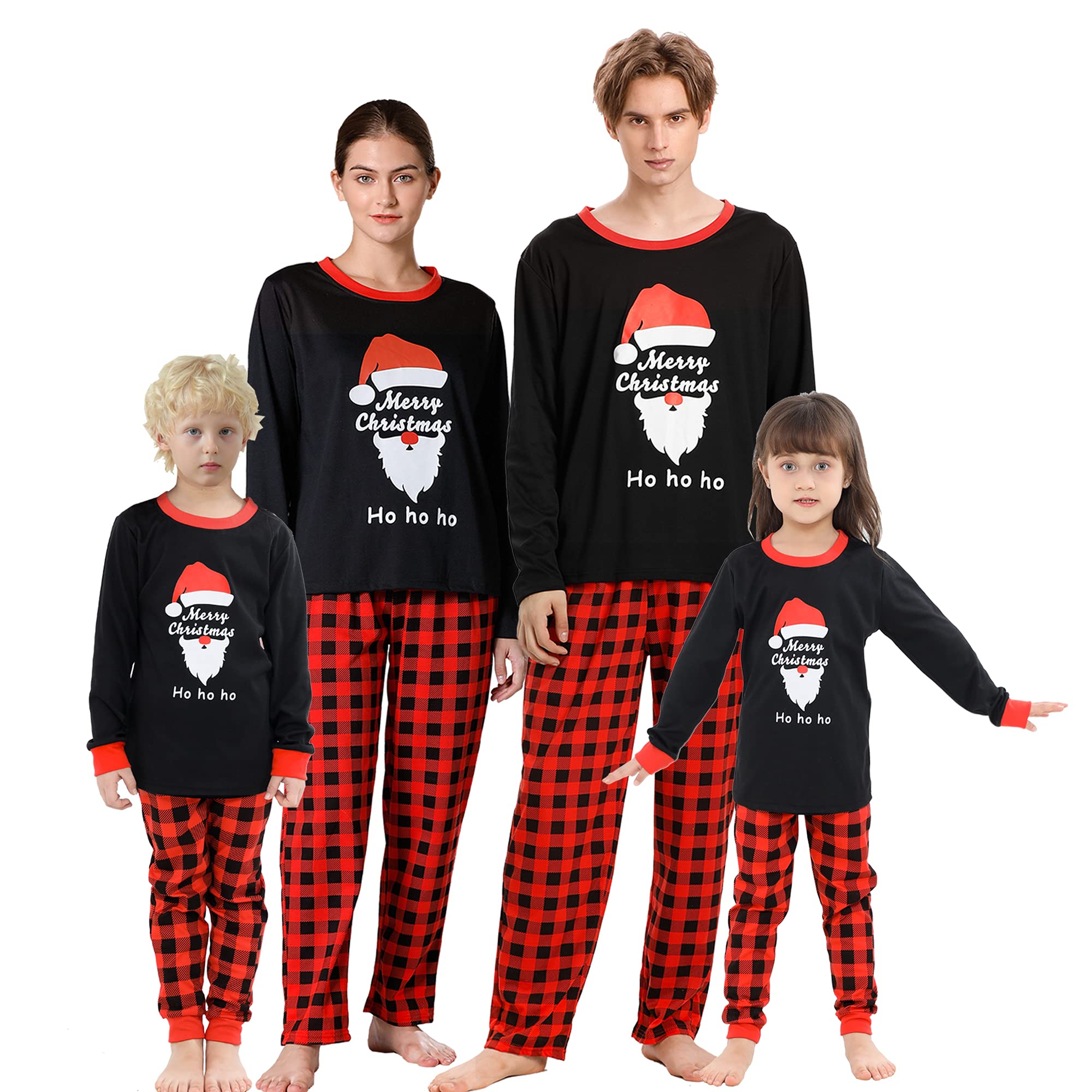 Christmas Family Matching Pajamas - Red Holiday Pjs Set for Sleep & Photos