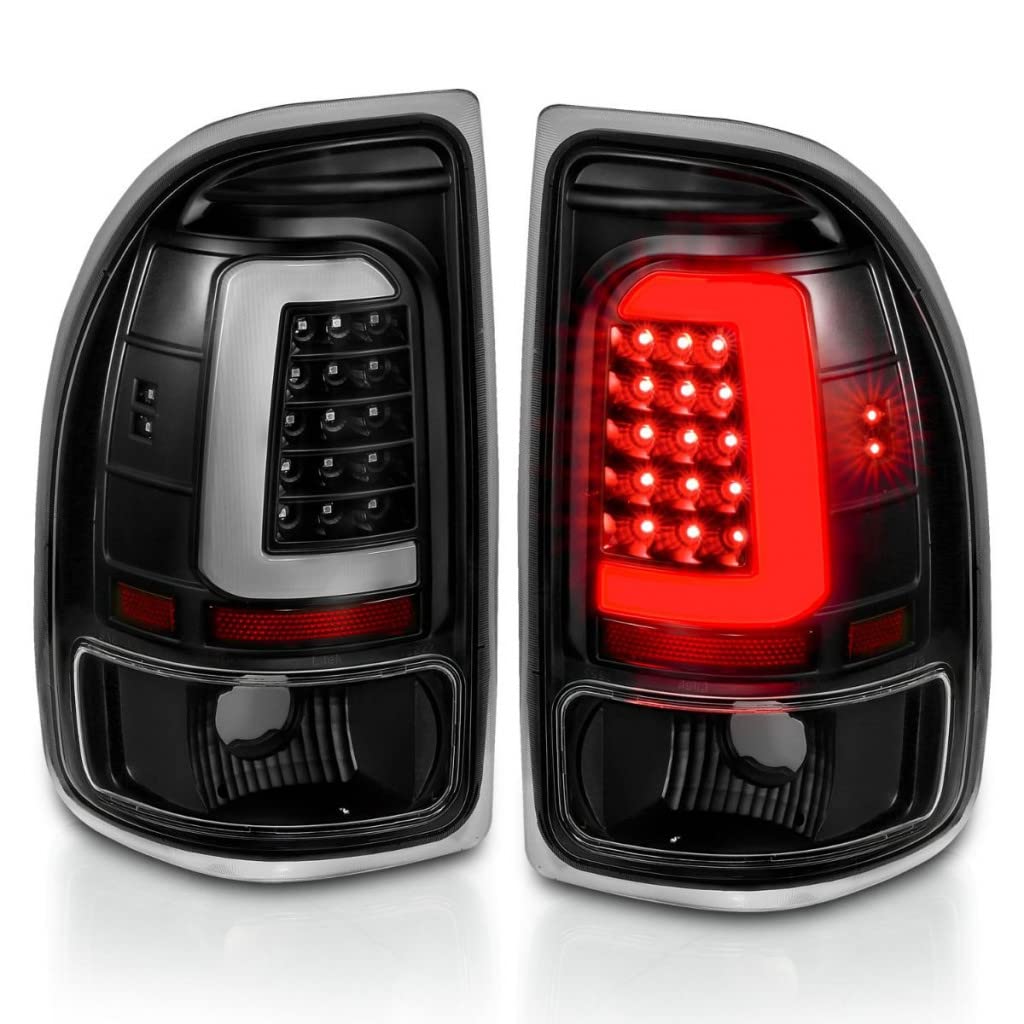 ANZO LED Tail Lights for Dodge Dakota 1997-2004 - Black Housing with Clear Lens (Pair) | 311347 | Upgrade Your Truck's Style & Visibility
