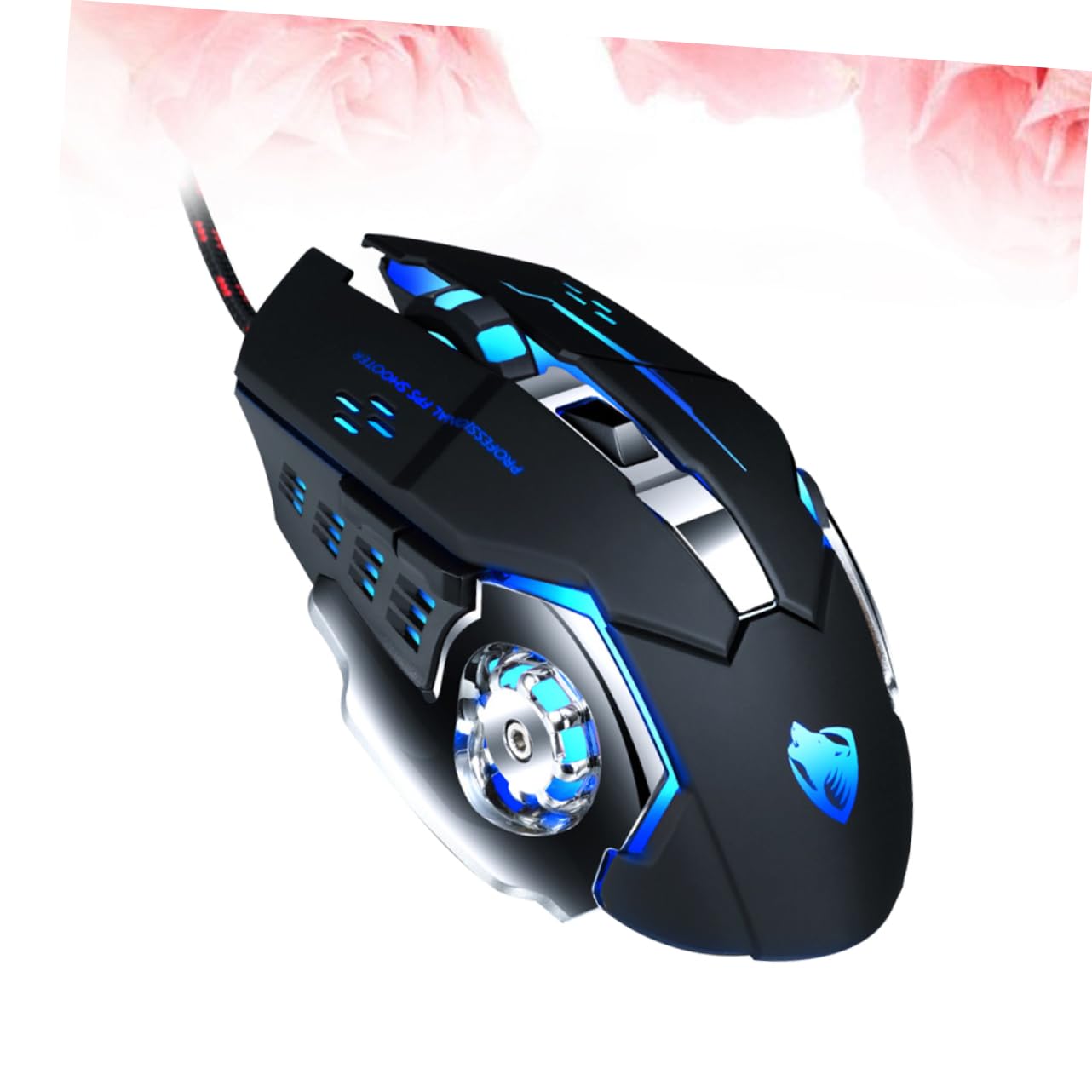 Jojofuny V6 Wired Optical Gaming Mouse with Programmable Buttons - USB Ergonomic Computer Mouse for Laptop & Desktop - Perfect for Gaming, Office Work & Graphic Design