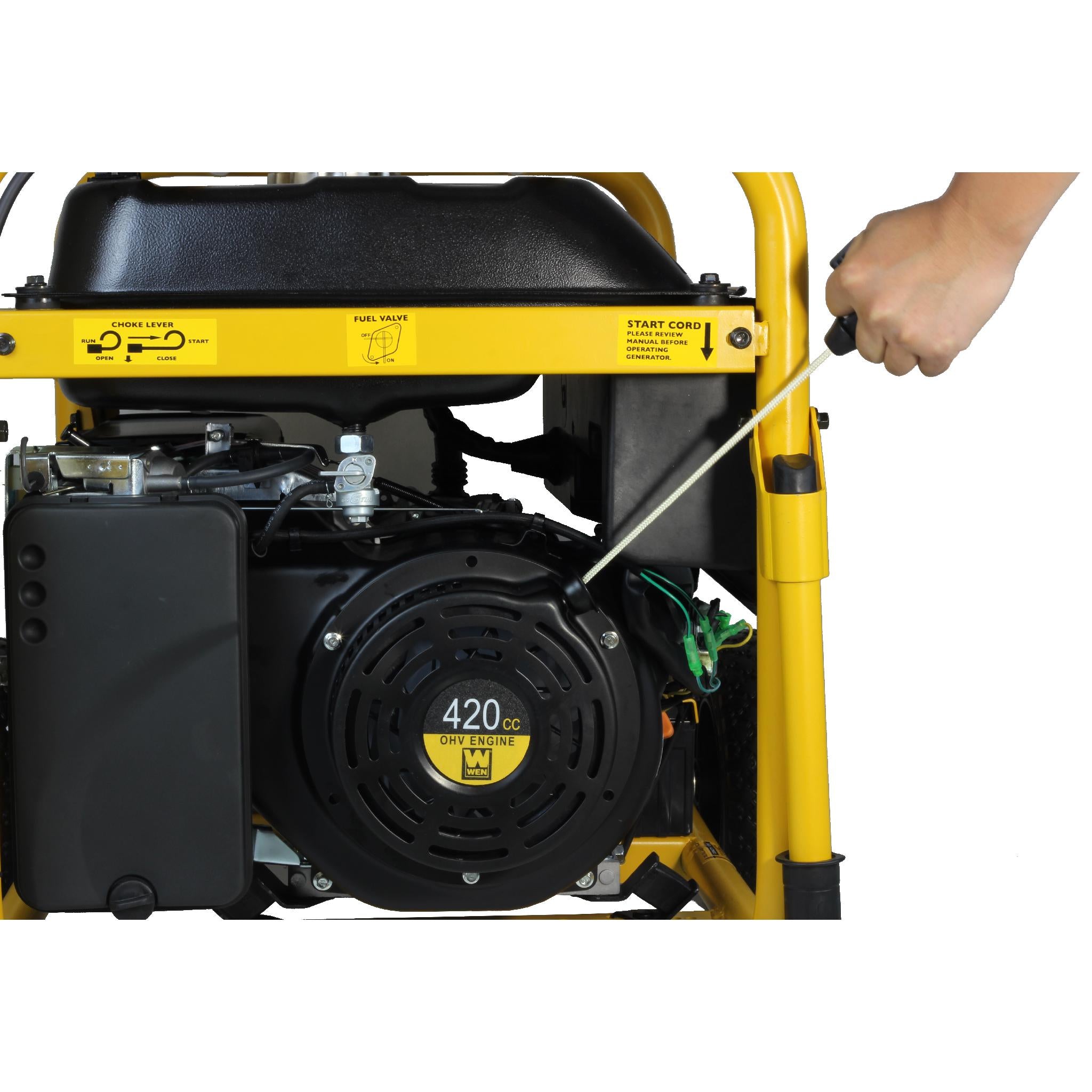 WEN 56877 9000 Watt Portable Electric Start Generator - Reliable Power Backup for Home, Camping & Emergency Use