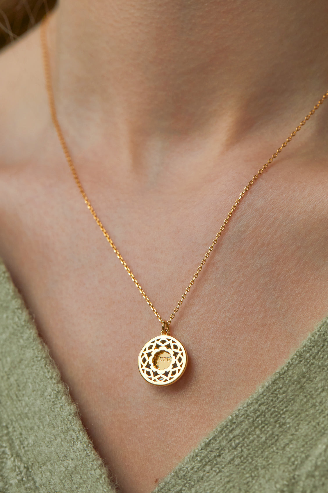Hope Coin Pendant Necklace - Inspirational Jewelry Gift for Women - Perfect for Everyday Wear, Special Occasions & Meaningful Gifts