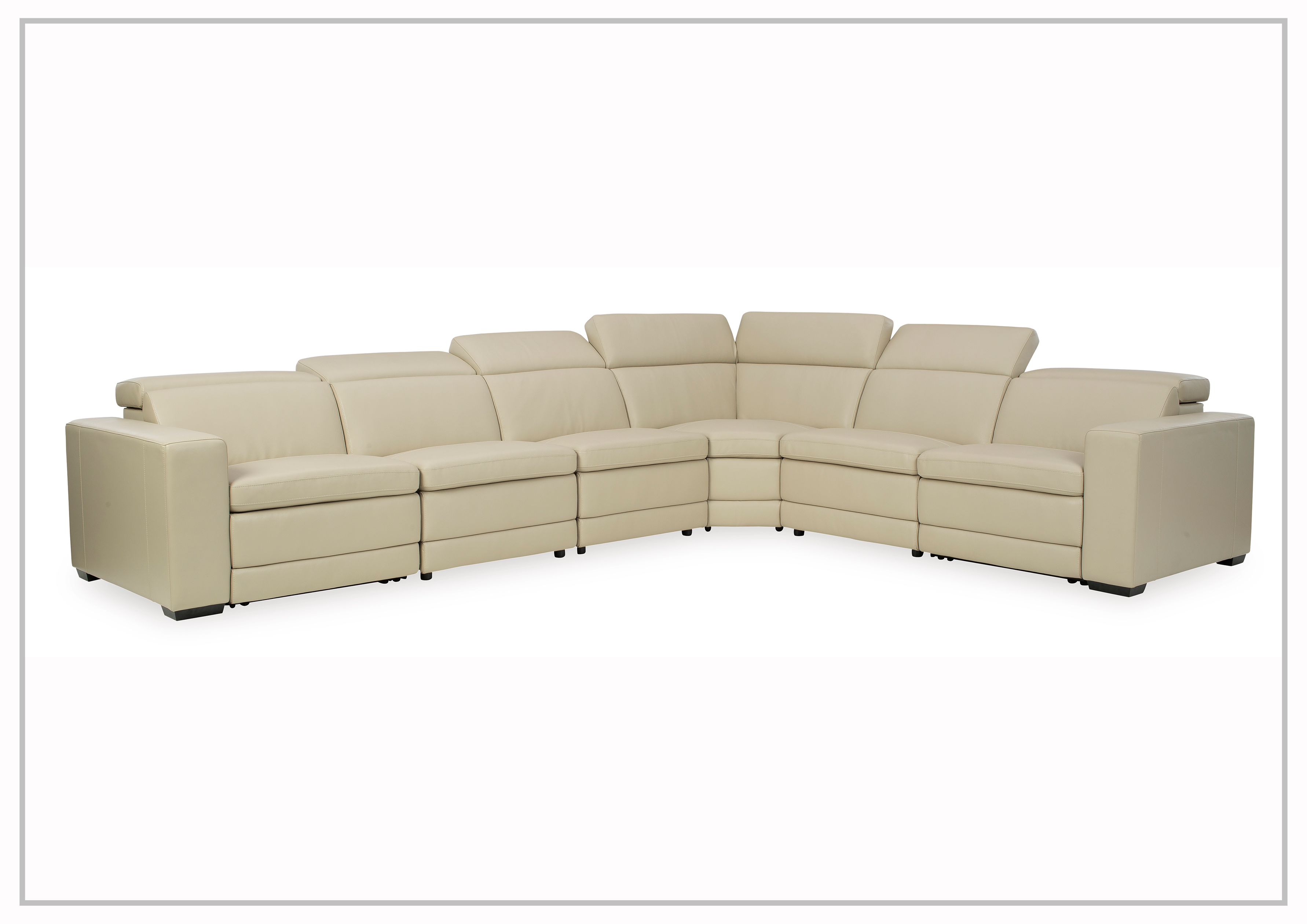 Gio Italia Titan 5-Seater Power Reclining Sectional Sofa - Modern L-Shaped Leather Living Room Couch with USB Charging Ports | Perfect for Family Movie Nights & Home Theater Lounging