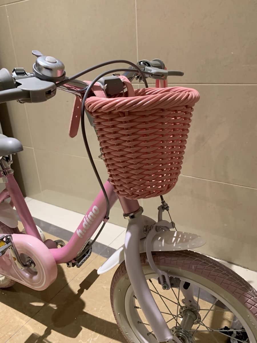MEGHNA Woven Mini Bike Basket for Kids - Handlebar Basket for Boys & Girls Bicycles and Scooters - Multi-Color Options - Perfect for School, Park Rides, and Errands