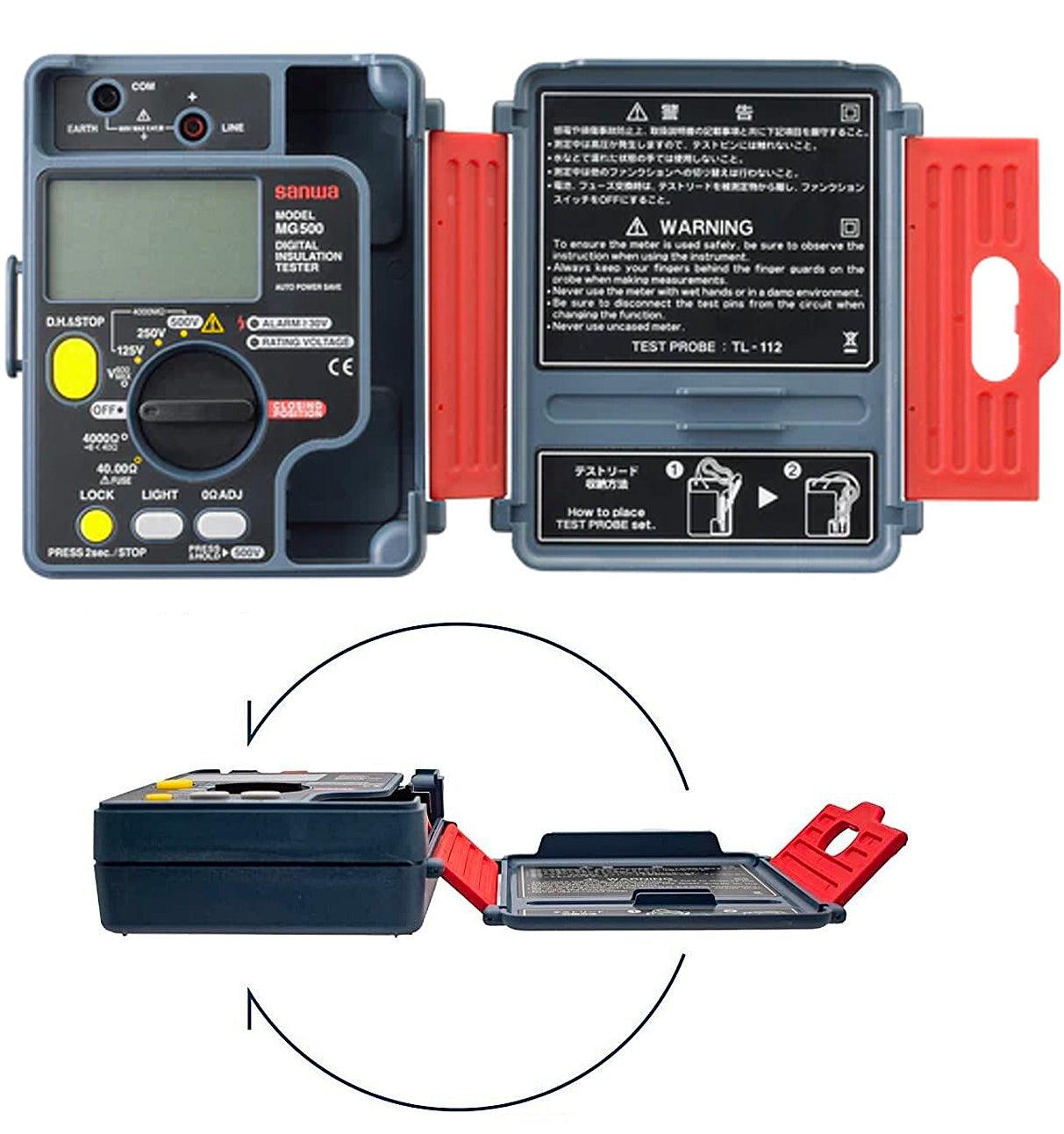 MG500 Digital Insulation Tester - IP54 Dustproof & Waterproof Electrical Tester for Home, Industrial and Outdoor Use