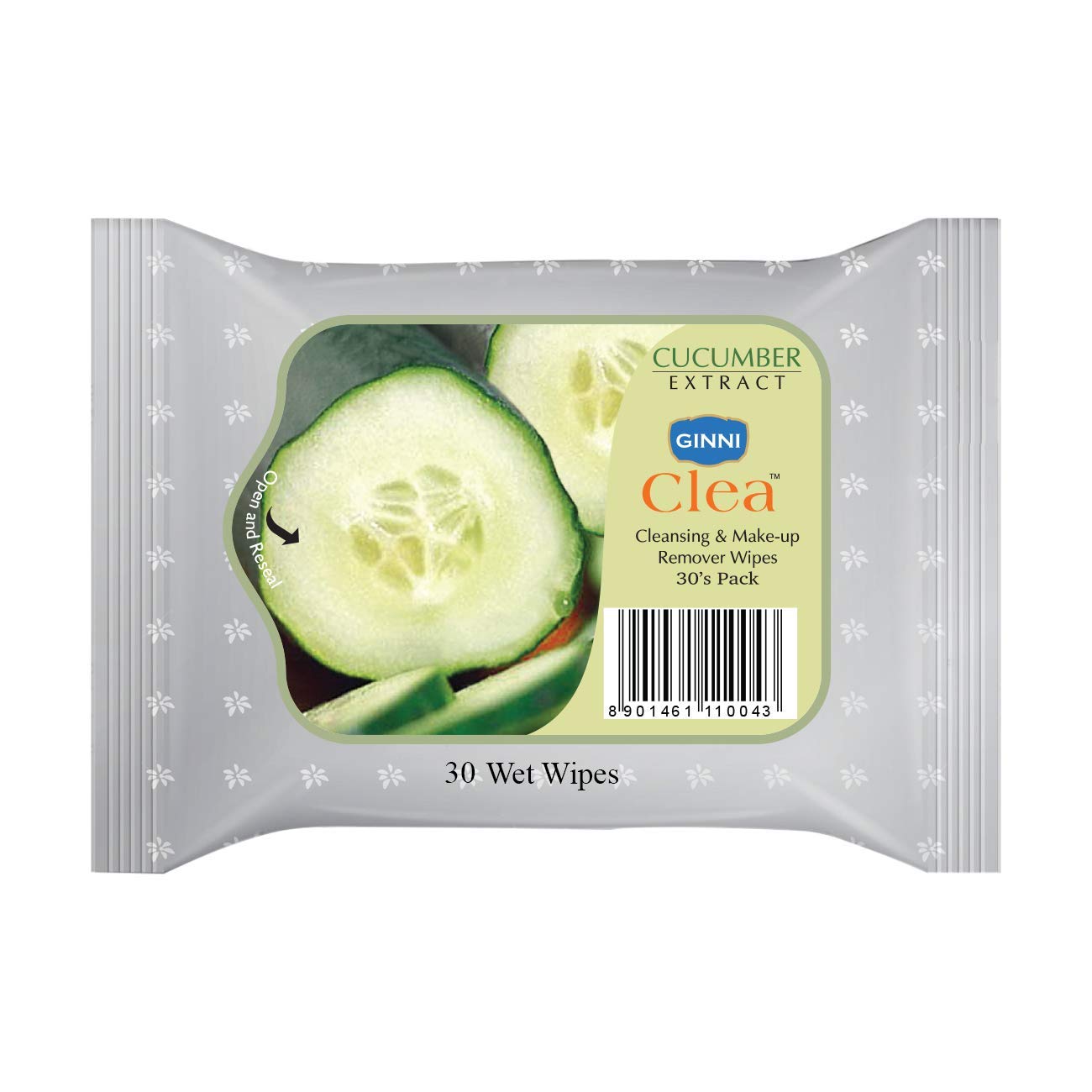 GINNI Clea Cleansing & Makeup Remover Wet Wipes for Face - Hydrating & Moisturizing Facial Wipes (Pack of 5) | Gentle Makeup Removal, Daily Skincare & On-the-Go Cleansing