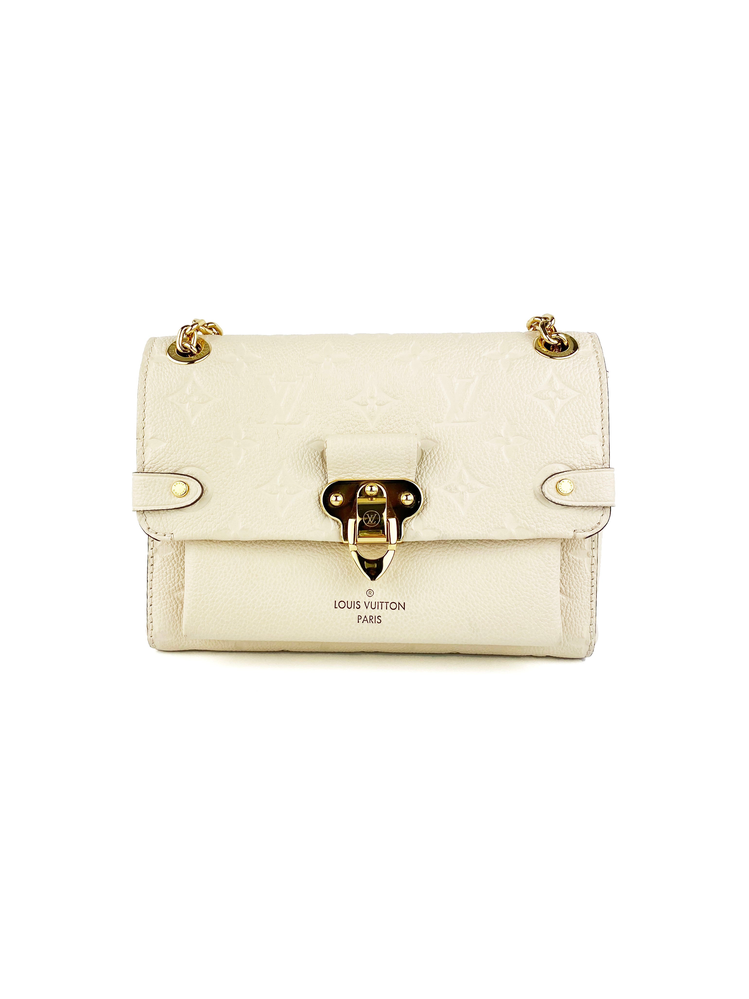 Authentic Louis Vuitton Beige Vavin BB Crossbody Bag - Luxury Leather Handbag for Women, Perfect for Date Night & Office Use
