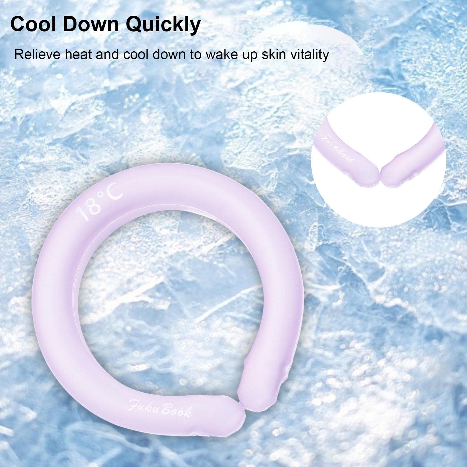 Cooling Neck Wraps - Reusable Ice Pack Tubes for Heat Relief & Neck Pain - Perfect for Sports, Migraines & Hot Weather
