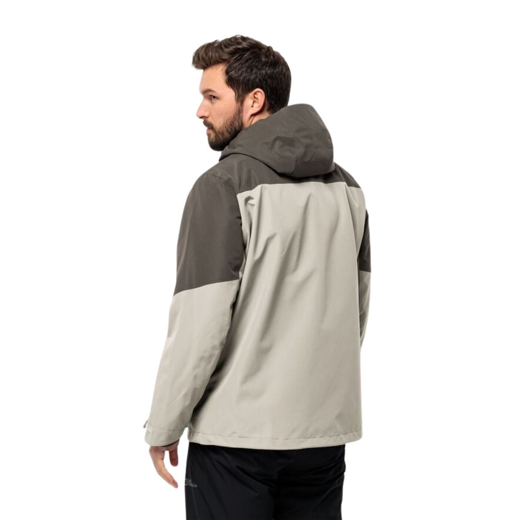 Jack Wolfskin Glaabach 3-in-1 Men's Waterproof Hiking Jacket - Windproof & Breathable Outdoor Shell for Camping, Trekking & Winter Adventures