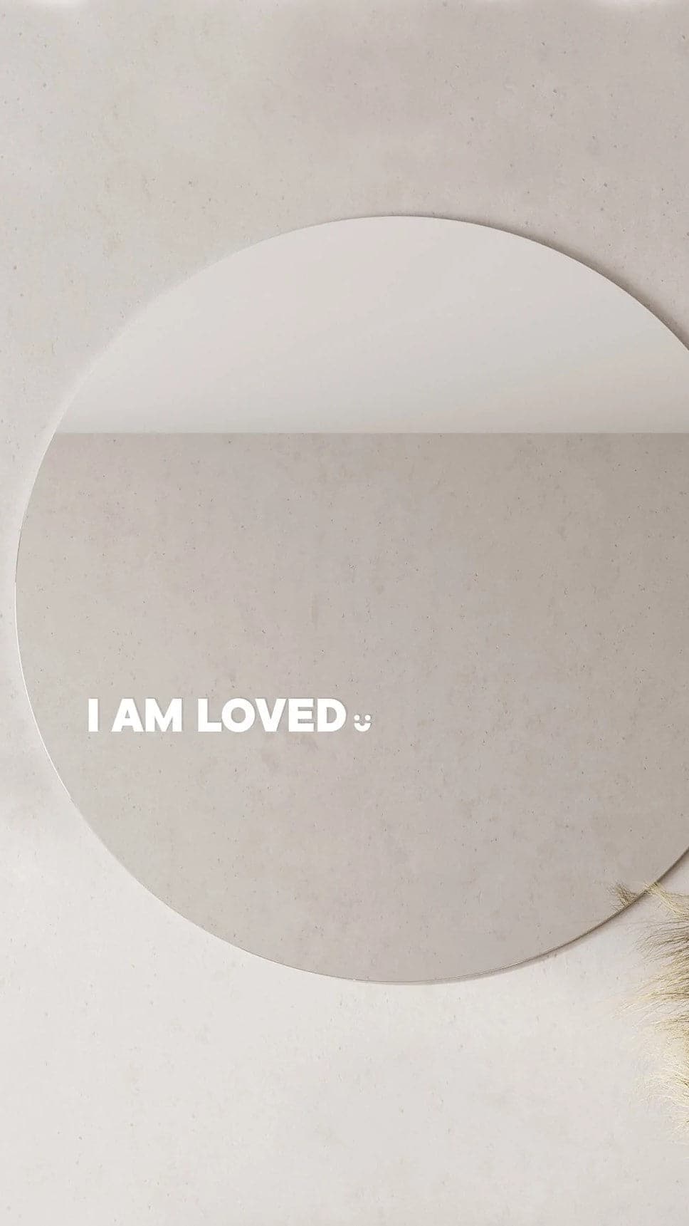 I Am Loved Affirmation Mirror Sticker - Motivational Self-Care Decal for Bathroom, Bedroom & Vanity - Positive Daily Reminders for Women & Teens