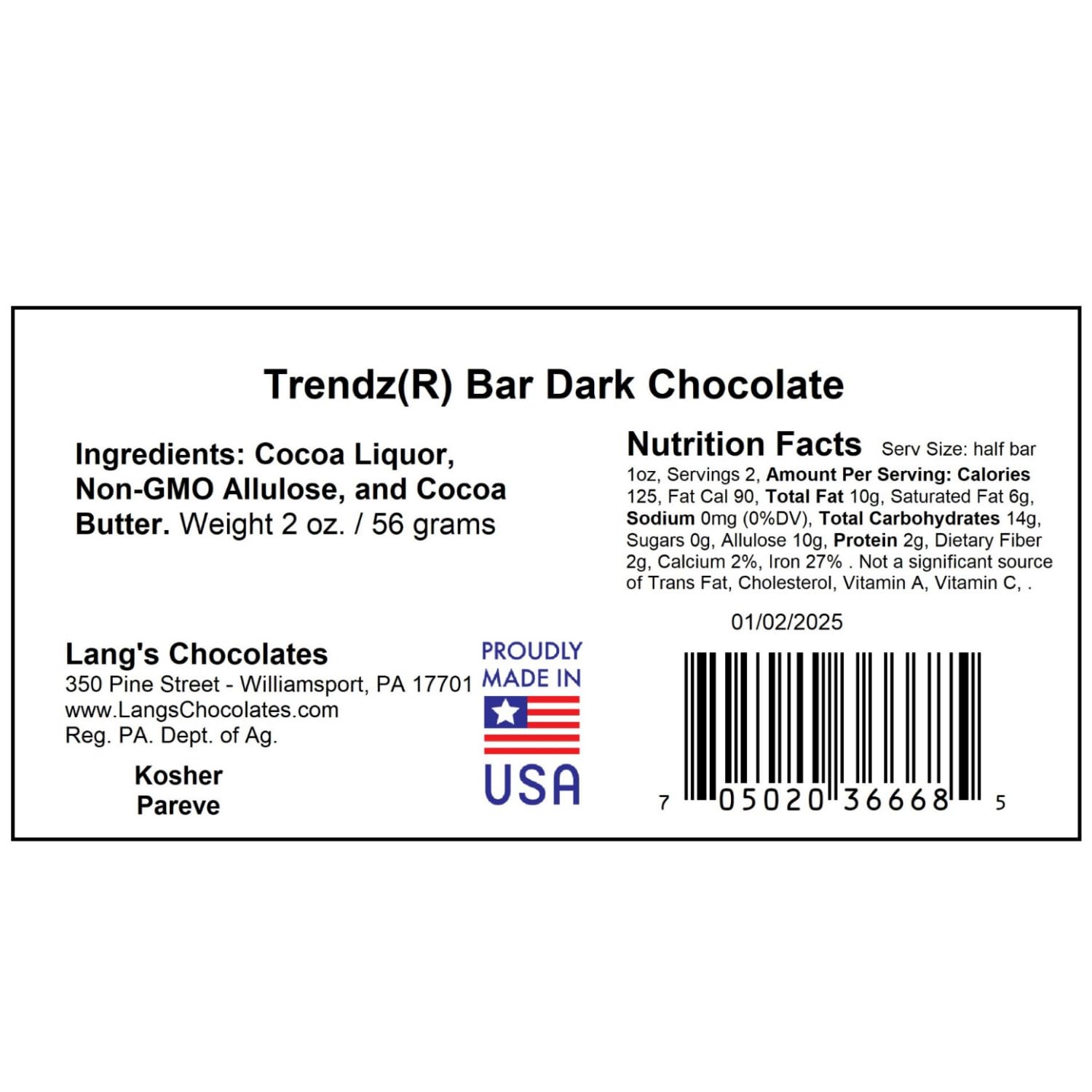 Sugar Free Dark Chocolate Bars - 66% Cocoa Allulose Sweetened Vegan & Gluten Free - Healthy Non-GMO Dairy Free Kosher Candy - 6 Pack (Perfect for Keto Diet, Weight Loss & Diabetic-Friendly Snacking)