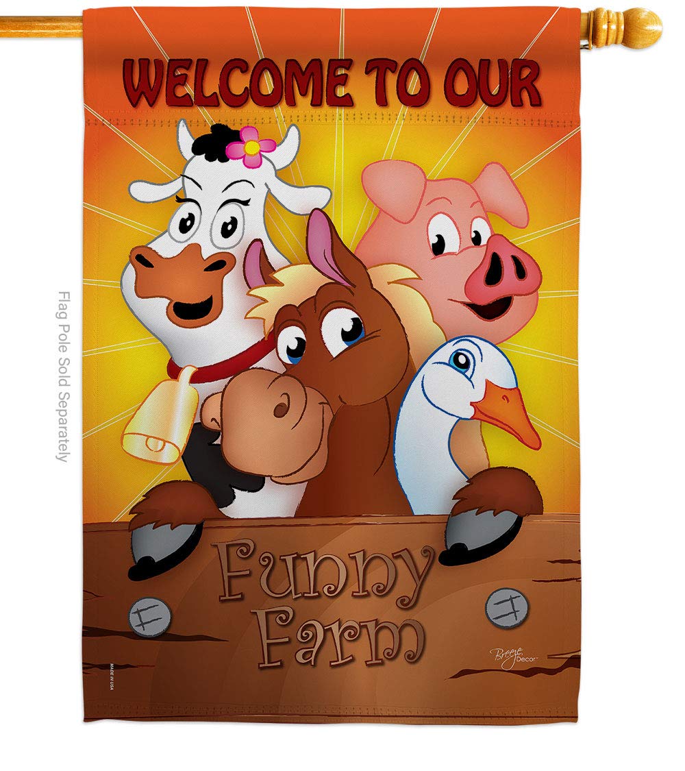 Funny Farm Nature House Flag 28x40