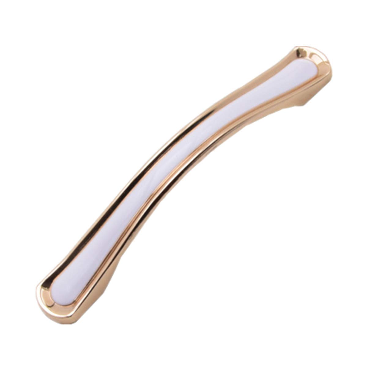 6 Pack - Shiny Gold Cabinet Handles, Modern Polished Dresser Pulls, 5
