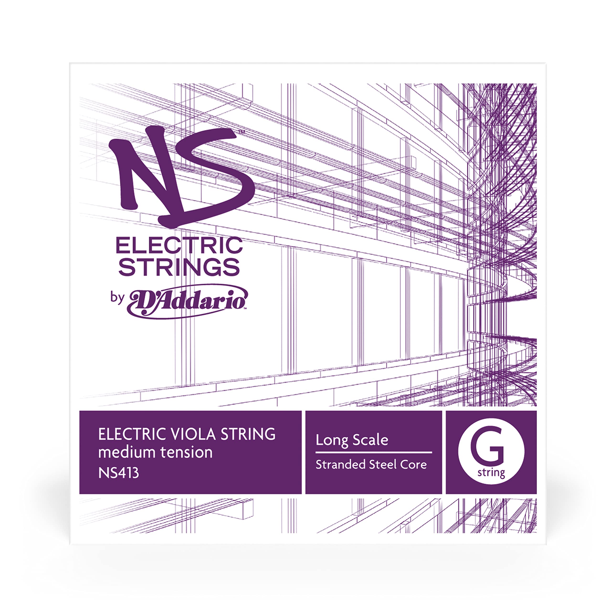 D'Addario NS Electric Viola Single G String - Long Scale, Medium Tension for Professional Musicians & Performances | Perfect for Live Shows, Studio Recording & Practice Sessions