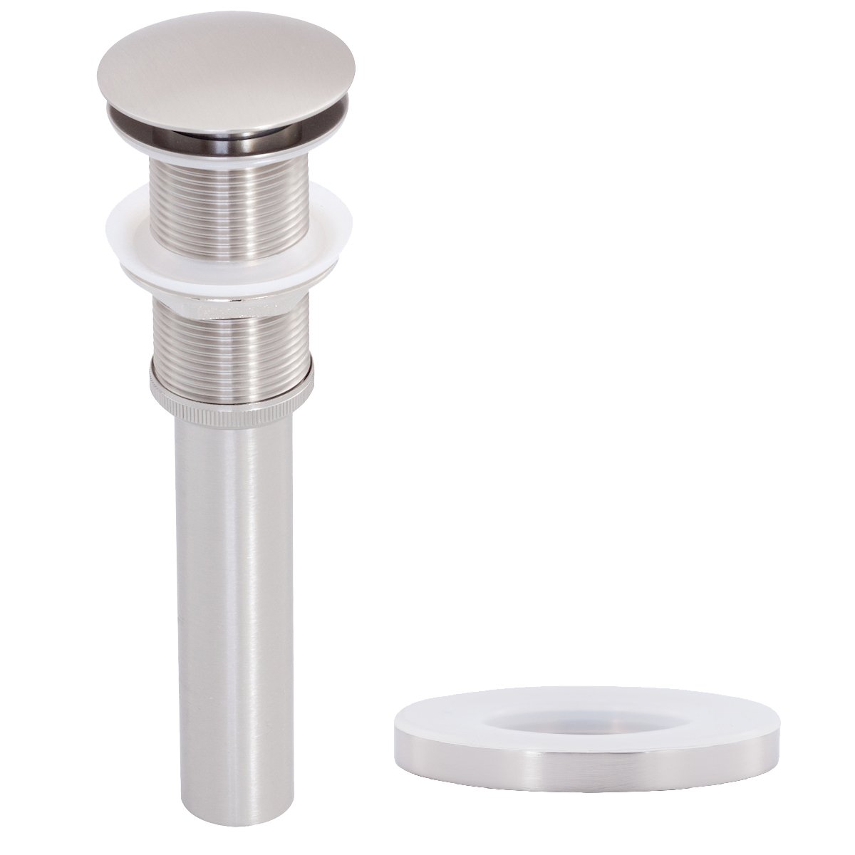 Novatto COETANEO Modern Vessel Bathroom Sink Faucet Set in Brushed Nickel Finish - Perfect for Vanity, Powder Room & Luxury Bathroom Decor