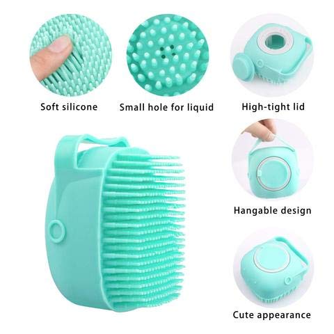 GadgetBite Silicone Body Scrubber Brush with Built-in Soap & Shampoo Dispenser - Gentle Exfoliation for All Ages (Multicolor, Pack of 1) - Perfect for Shower, Bath & Spa Relaxation