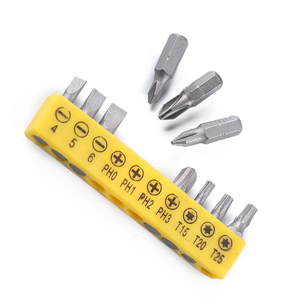 90 Degree Right Angle Drill Attachment - 1/4 Inch Electric Screwdriver Adapter Kit with 10 Drill Bits for Tight Spaces | Perfect for DIY Repairs, Furniture Assembly & Automotive Maintenance