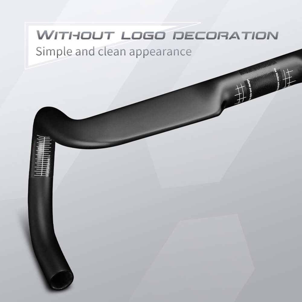 Premium Carbon Fiber Gravel Drop Bars - 31.8mm Clamp, 478mm Width, Outward Angle for Road & City Bikes | Lightweight Aero Handlebars for Gravel Racing, Commuting & Adventure Cycling