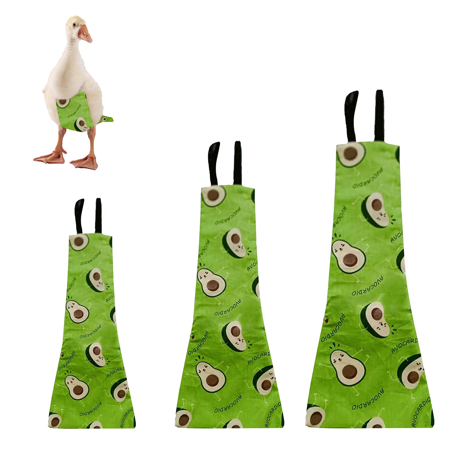 Washable Reusable Chicken Duck Goose Diapers for Hens Roosters Poultry - Breathable Pet Diapers with Cute Avocado Fruit Print (Medium Size) - Perfect for Backyard Chickens, Pet Birds & Poultry Shows